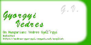 gyorgyi vedres business card